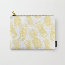 Fresh Pineapples White & Yellow Carry-All Pouch