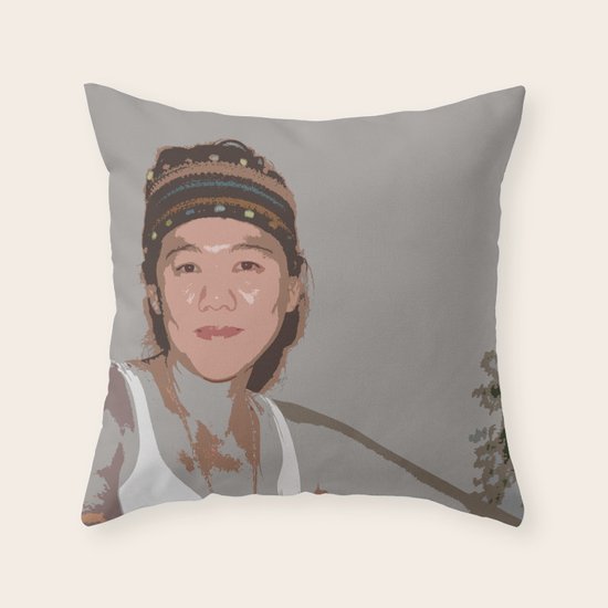 China Girl Throw Pillow
