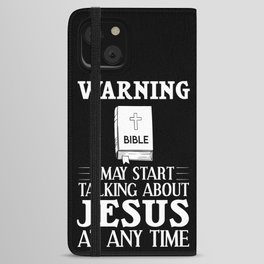 Jesus Bible Cross Nazareth Study Quotes iPhone Wallet Case