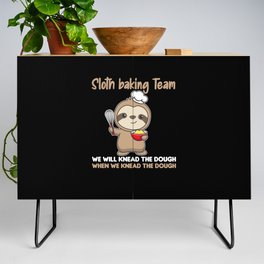 Sloth Baking Team Funny Sloths Bake Cake Credenza