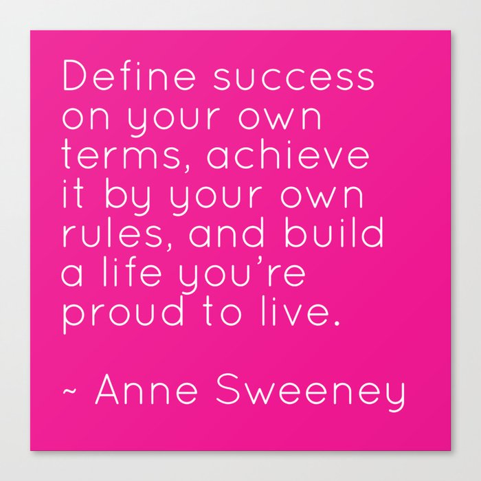 Define Success on your Own Terms Canvas Print
