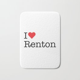 I Heart Renton, WA Bath Mat | Wa, Love, Washington, White, Heart, Iloverenton, Renton, Red, Graphicdesign, Iheartrenton 
