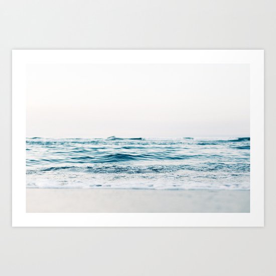 turquoise waves Art Print