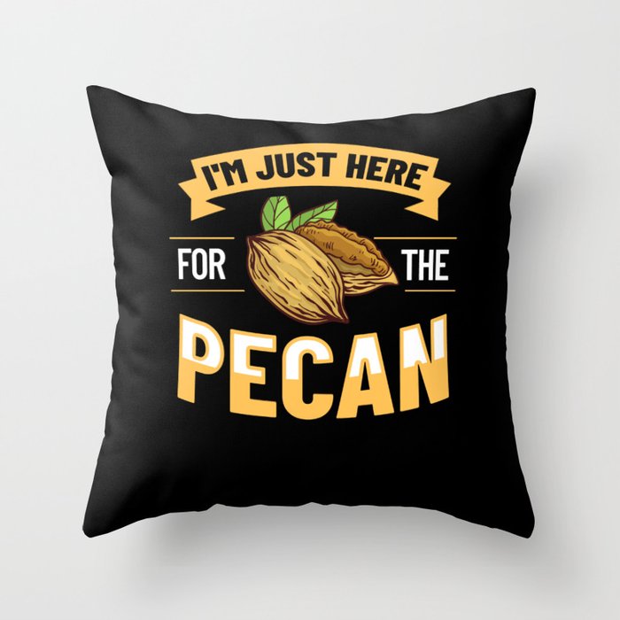 Pecan Nuts Roasted Tree Candy Pie Praline Cookies Throw Pillow