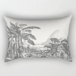 Palms and Mountain Rectangular Pillow