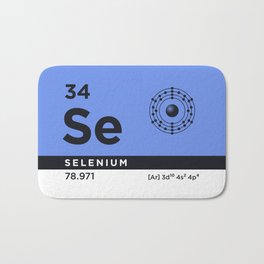 Periodic Element B - 34 Selenium Se Bath Mat | Periodic, Elements, Bohrmodel, Graphicdesign, Selenium, Element34, Bohr, Electronshell, Electron, Se 