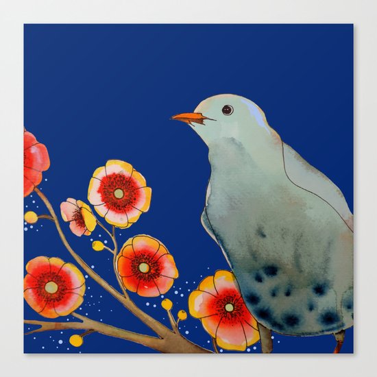la brise (navy) Canvas Print