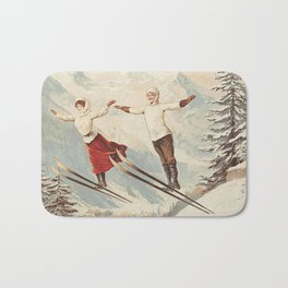 Chamonix Mont Blanc Vintage Ski Travel Poster Bath Mat | Vintageposter, 20Thcentury, Artnouveau, Graphicdesign, Vintageskiposter, France, Vintagetravel, Traveladvertising, Magazine, Chamonixart 