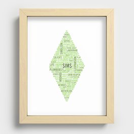Sims Plumbob Typography Recessed Framed Print