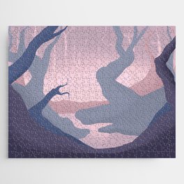 In the Depths of the Forest | Abstract Minimalist Art Jigsaw Puzzle