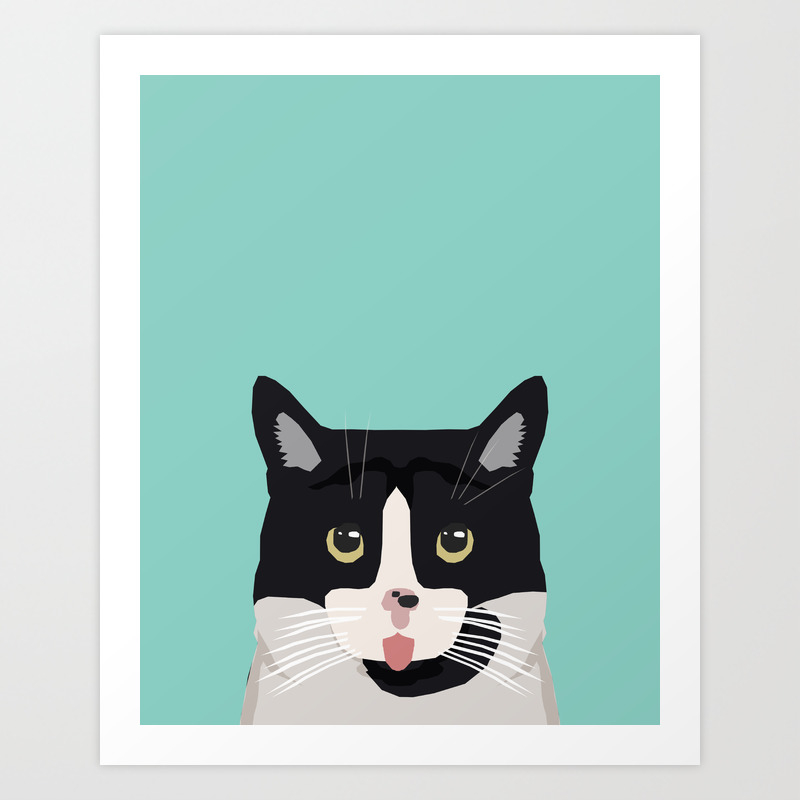 Black And White Cat Cat Lady Art Cat Art Cats Black And White