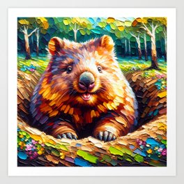 Wombat 6 Art Print