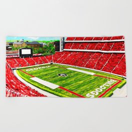 Homecoming in Athens Beach Towel