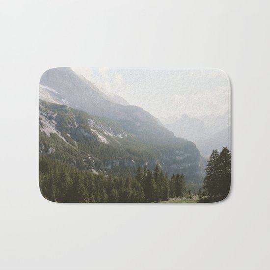 A Switzerland Mountain Valley - Landscape Photography Bath Mat