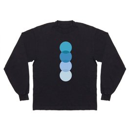 Abstraction_GEOMETRIC_BLUE_CIRCLE_TONE_POP_ART_1204A Long Sleeve T-shirt