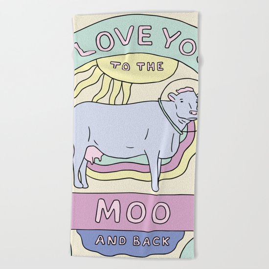 To The Moo Beach Towel