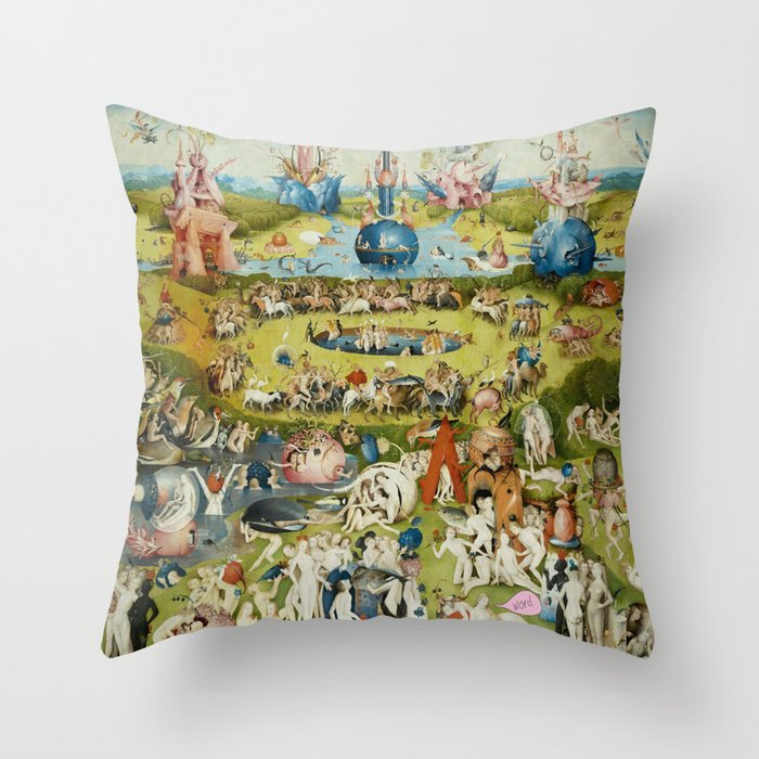 The Garden of Earthly Delights  Throw Pillow