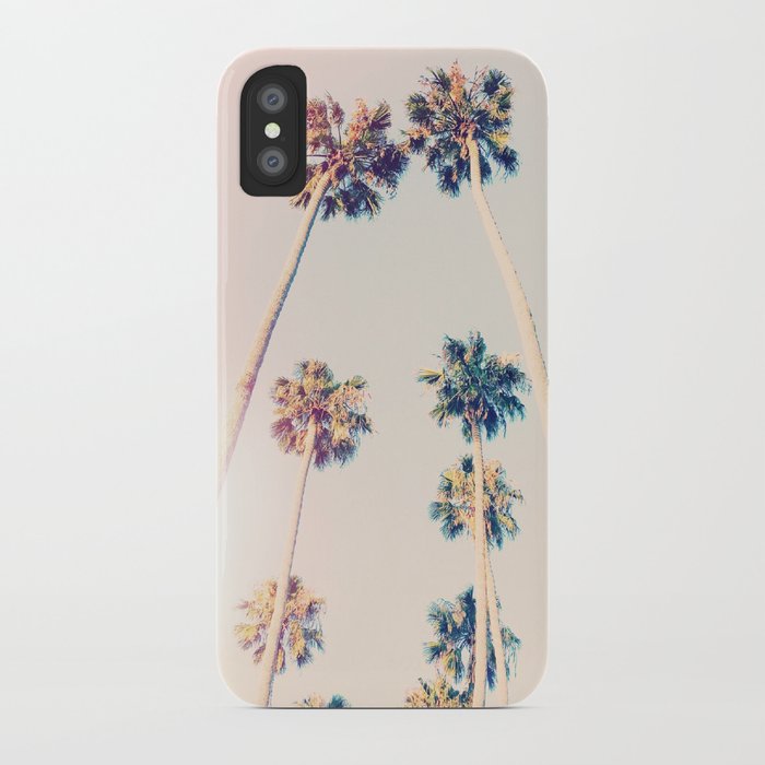 vintage pastel palm trees iphone case