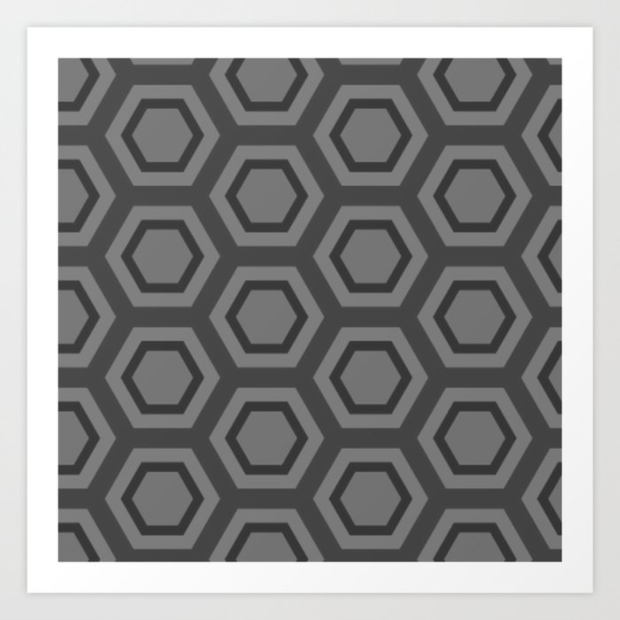 Hexagons Art Print