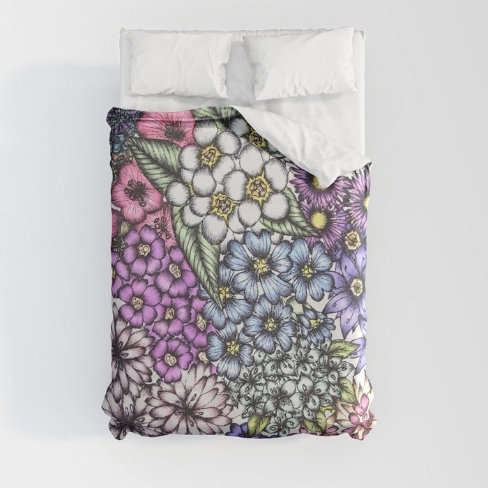 A Bevy of Blossoms Duvet Cover