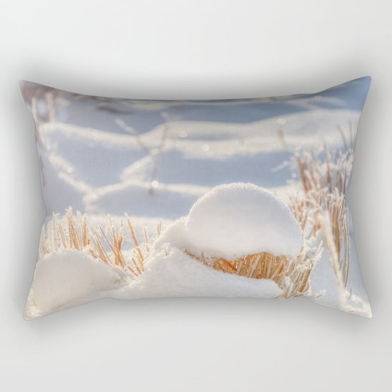 And finally Winter, with its bitin', whinin' wind, and all the land will be mantled with snow. Rectangular Pillow