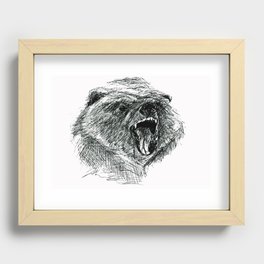 Angry Bear Recessed Framed Print