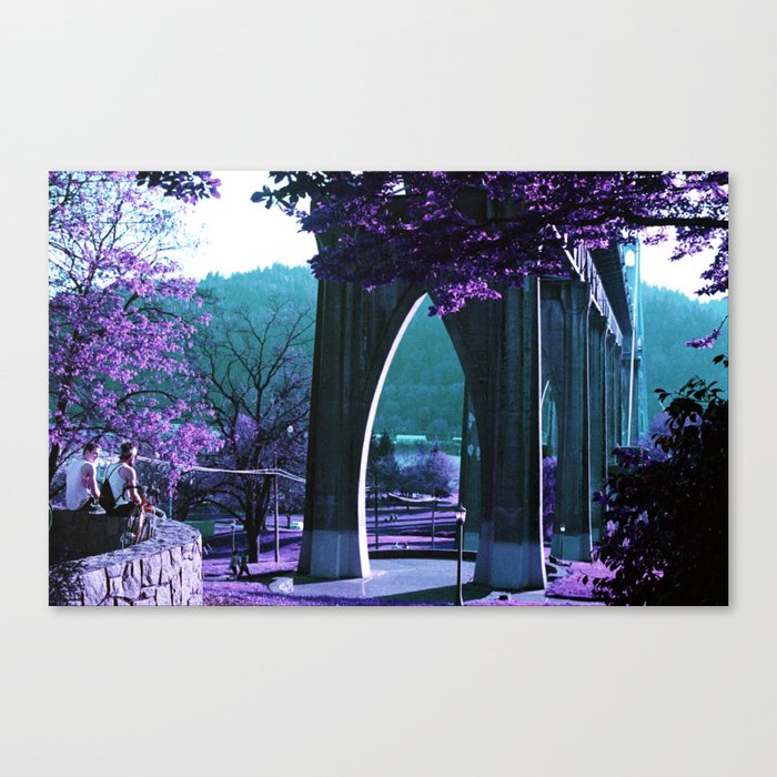 Cathedral Bridge in Purple Canvas Print