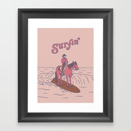 Surfin' Framed Art Print