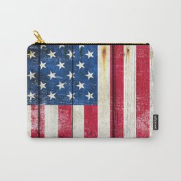 Vintage American Flag On Old Barn Wood Carry-All Pouch | Usa, Starsandstripes, Barnwood, Graphicdesign, American, Murica, America, Americanflag 