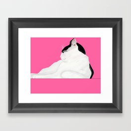 Hot Pink Touss Framed Art Print