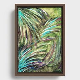 Tropical Palm Leaves Framed Canvas