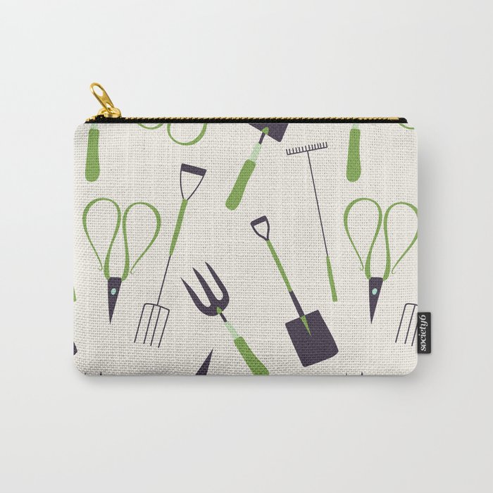 Jumbled Garden Tools Carry-All Pouch