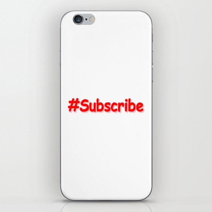 "#Subscribe" Cute Design. Buy Now iPhone Skin