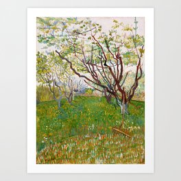 Tree in a field by Vincent van Gogh Art Print