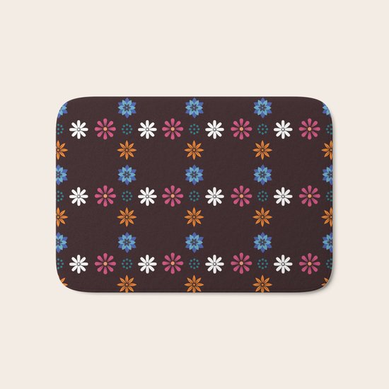 Floral Pattern Bath Mat