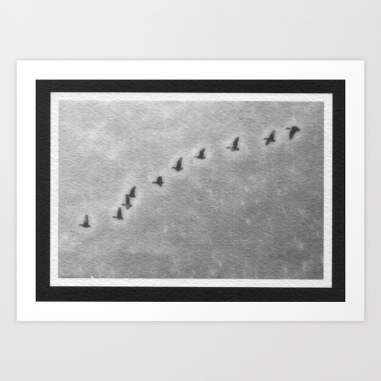 Morning Flight Of Geese Art Print