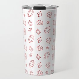 Red Gems Pattern Travel Mug