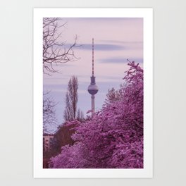 A pink walk next to Mauerpark Art Print