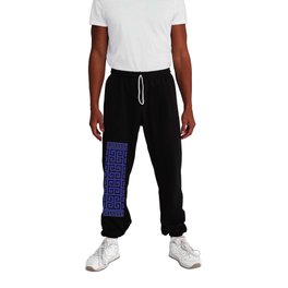Greek Key (Navy Blue & White Pattern) Sweatpants
