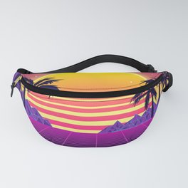 Glorious Scarlet Sunset Synthwave Fanny Pack