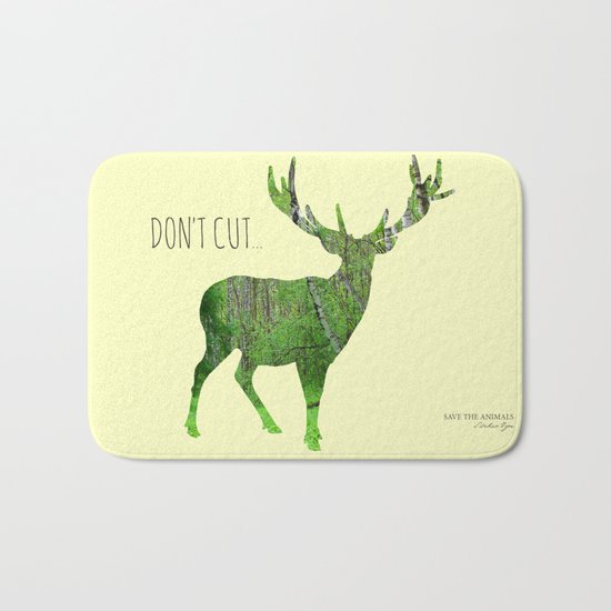 Save the animals - Deer Bath Mat