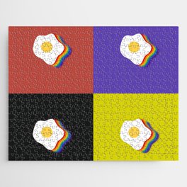 Rainbow fried egg patchwork 4 Jigsaw Puzzle