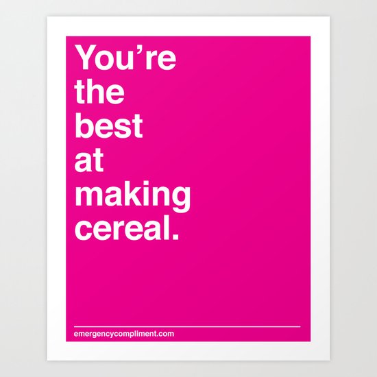 Making Cereal Art Print