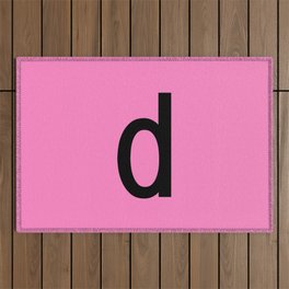 LETTER d (BLACK-PINK) Outdoor Rug