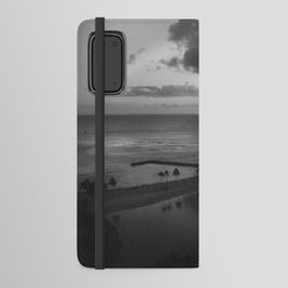Black and White Hawaii Sunset Android Wallet Case