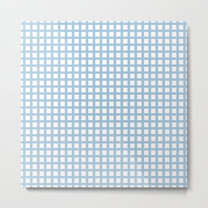 Grid Pattern 311 Pale Blue Metal Print