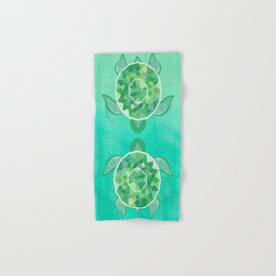 Turtle - Emerald Hand & Bath Towel