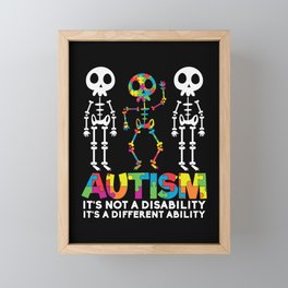 Autism Awareness Different Ability Framed Mini Art Print