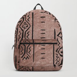 Mud Cloth Mercy Brown and Black Pattern Backpack