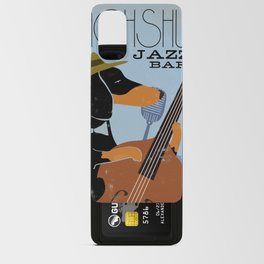 dachshund doxie wiener dog jazz music dog art musician  Android Card Case